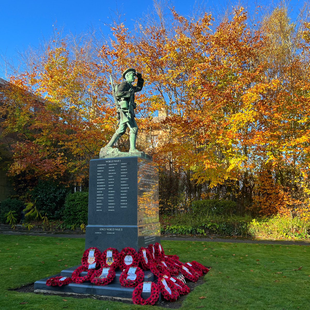 RFGatKMAT's tweet photo. They shall grow not old, as we that are left grow old: 
Age shall not weary them, nor the years condemn.
At the going down of the sun and in the morning,
We will remember them. https://t.co/9zTMPeN5XP
