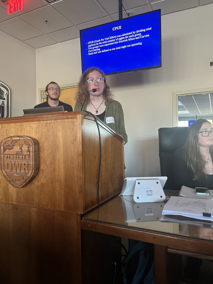 KevinHamed1's tweet photo. @vt_fishwild students Brandon, Maggie, and Gill present their research projects at the annual meeting of the Virginia Herpetological Society.  Great job!!!! https://t.co/sdNmGcLo8w