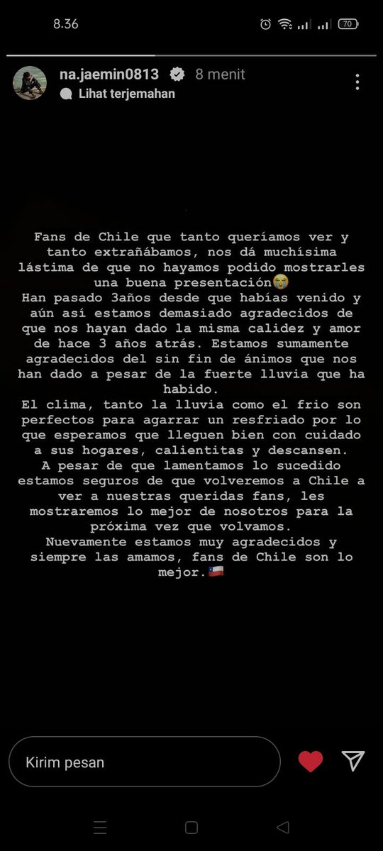 Moca_Moonblues's tweet photo. Nana sampai minta maaf loh berkali-kali dia minta maaf, pdhl yg slh kan dreamis yg rasis itu 😭😢
na jaemin anak baikk🥲 #NCTDREAMinChile #Chile #NCTDREAM
#JAEMIN https://t.co/Elqg5Tmfr2