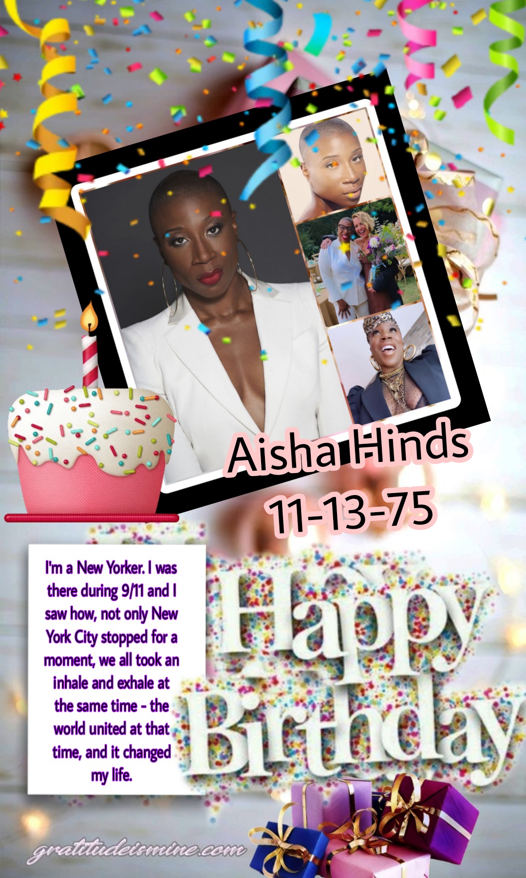 SPOTLIGHT BIRTHDAY, Happy birthday, Aisha Hinds      