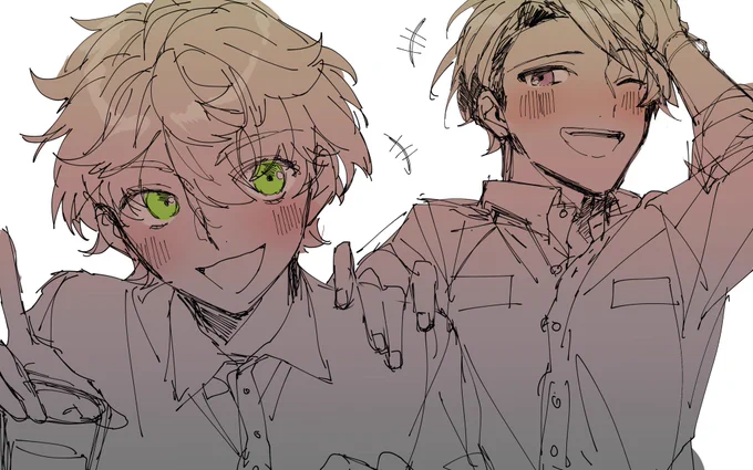 数ヶ月前に描いた、ラフさも残るものですが……こういうPC(探索者)達の創作はしますね〜!3枚に共通しているのがうちの子「桐生夏目」で、他の3人は卓メンバーの子達です!  