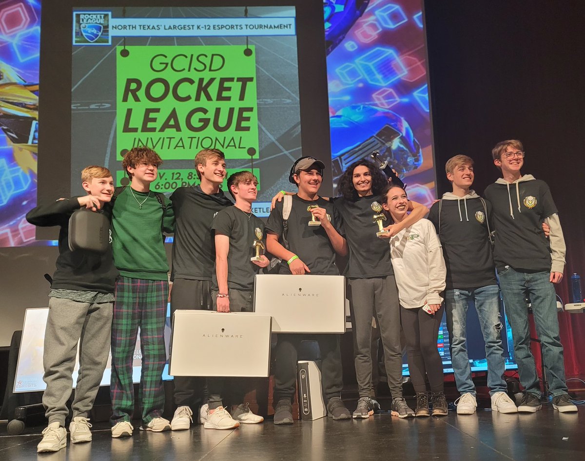 IsaiahSpangler's tweet image. Prosper HS Varsity eSports Repeat as back2back Champs of GCISD Rocket League Invitational🏆 @PISD_Athletics @ProsperISD @utexas35 @prosperCTE @ProsperHS Coach Kincaid&apos;s club overcame a raucous crowd &amp;amp; 65 teams! Special thx @edtechcto @EPA_Official @Alienware #gcisdrocketleague22