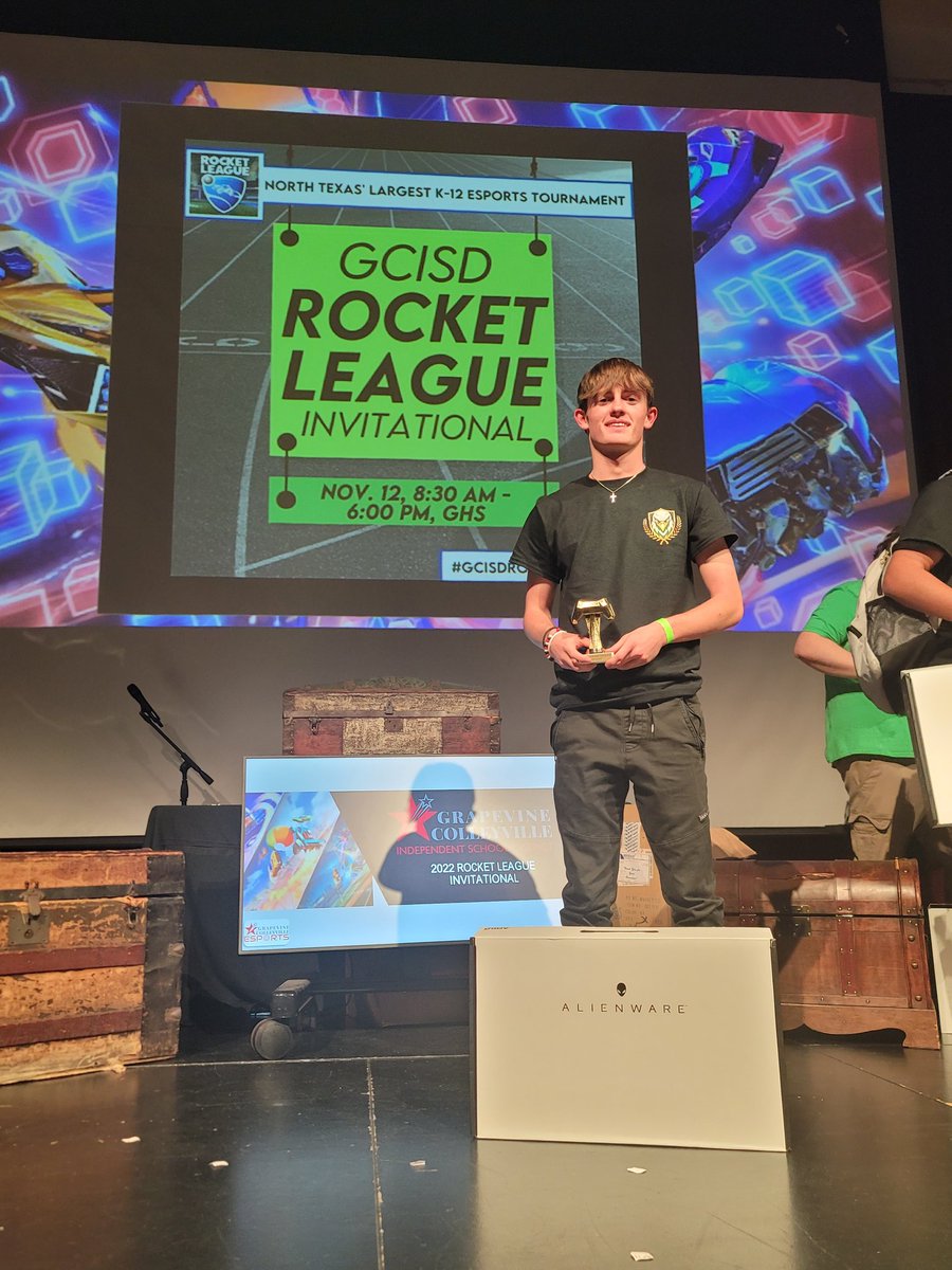 IsaiahSpangler's tweet image. Prosper HS Varsity eSports Repeat as back2back Champs of GCISD Rocket League Invitational🏆 @PISD_Athletics @ProsperISD @utexas35 @prosperCTE @ProsperHS Coach Kincaid&apos;s club overcame a raucous crowd &amp;amp; 65 teams! Special thx @edtechcto @EPA_Official @Alienware #gcisdrocketleague22