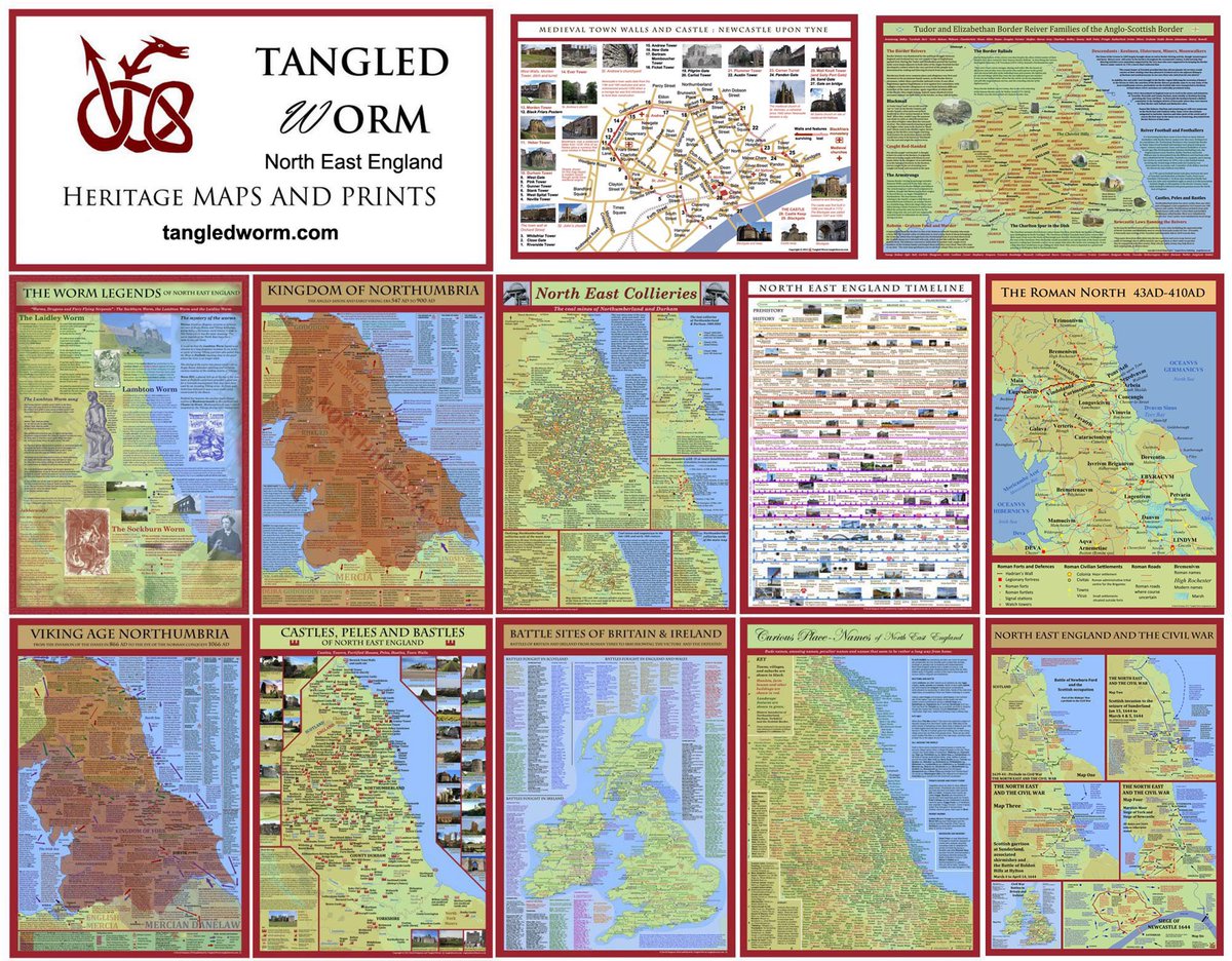 Englands_NE's tweet photo. North East heritage map prints by Tangled Worm #Northumberland #Durham #Yorkshire #Northumbria #Newcastle #Sunderland #history #gifts #maps #england #Britain #Vikings #Collieries #battles #placenames #castles #civilwar #Romans
๐ https://t.co/PWG8sh2QYL https://t.co/tqVMhTtP8h