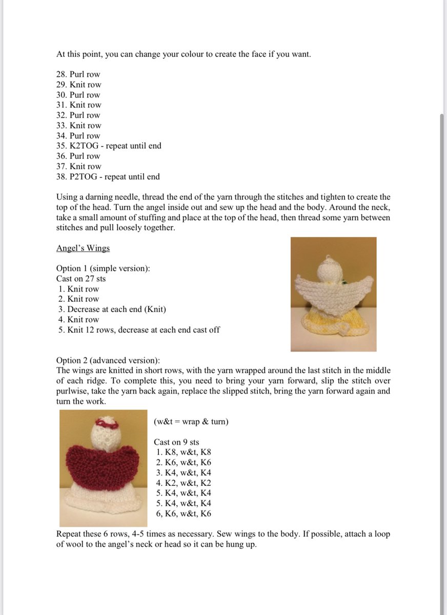 Are you a keen knitter?

Our <a href="/IOWChaplaincy/">St Mary's Hospital Chaplaincy</a> team are appealing for your help to knit angels 👼 

All knitted angels will be donated to the Wellow Unit for our patients who are receiving end of life care 💙 

All angels to be dropped to St Mary's Hospital main reception. Thank you