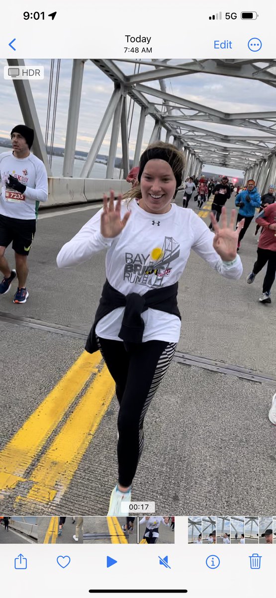 Walked across the Brooklyn Bridge, biked across the Golden Gate Bridge and today we ran across the Chesapeake Bay Bridge !! What’s next?