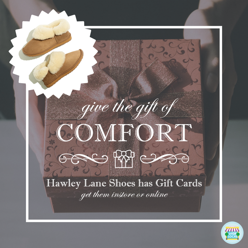 Hawleylaneshoes's tweet photo. Don’t dread the holiday shopping season. Shop easy this year by giving the gift of comfort! A Hawley Lane Shoes gift card might as well be shoes, because it’s the perfect fit for your feet. You can get one in store and online!
#giftcards #holidayshopping #giftideas #shoplocal https://t.co/6XBxUtMWgV