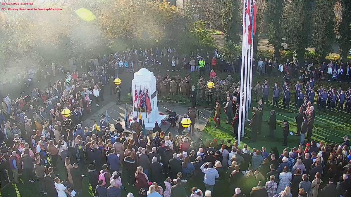 SwintonLabour's tweet photo. Always an incredible turnout at Swinton Cenotaph for Remembrance Day, and today was no different. This year and every year we pay our respects to the brave servicemen and women of our armed forces, and remember those who gave their lives for all our futures. #RemembranceSunday https://t.co/cFoWa07JZm