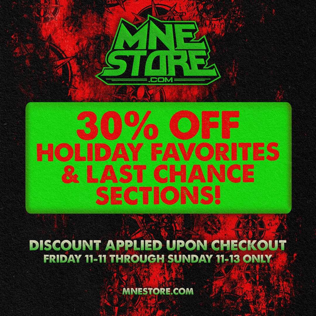 ColoradoMNE's tweet photo. FINAL DAY! ☃️ All items in the Last Chance and Holiday Favorites sections are 30% off. Promo is automatically applied at checkout! 🎁 https://t.co/S8qknb1WKe
#MNEStore #TwiztidShop #MNE #MajikNinjaEntertainment #Sale #HolidayShopping #Christmas #MerchCollection #Merch #Discount https://t.co/hll0y1dg34