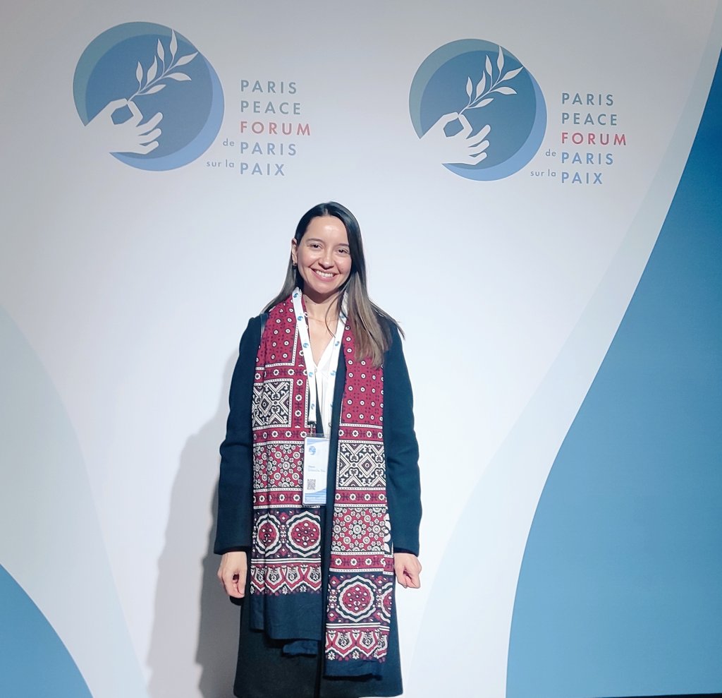 Honored to be invited to the @ParisPeaceForum 🇨🇵🏛️, as @gabramosp said 'If we want to achieve long-lasting peace, we need more #women involved in decision-taking processes'. 🕊️ #PPF22