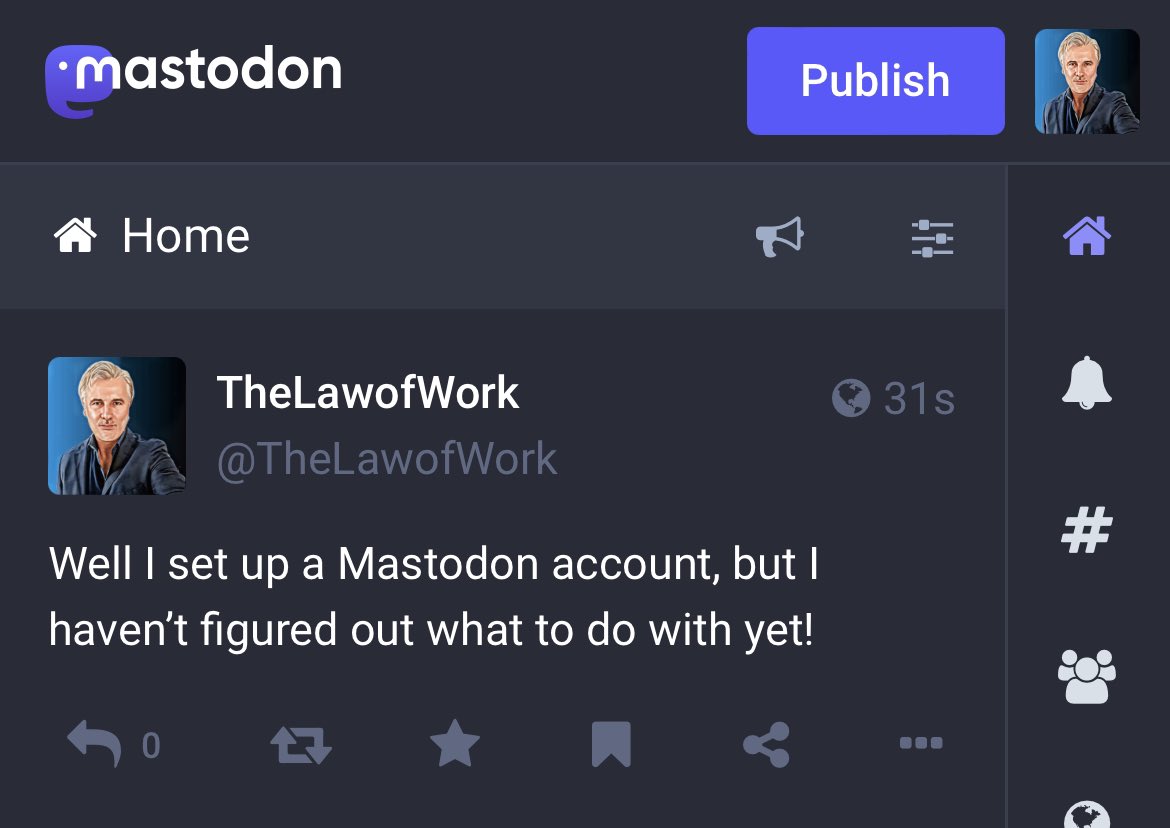 TheLawofWork's tweet photo. I set up an account, but will take me a while to figure it out! I will look for you and follow on your digital coattails. 

@TheLawofWork@mas.to https://t.co/BQW6qliU9u