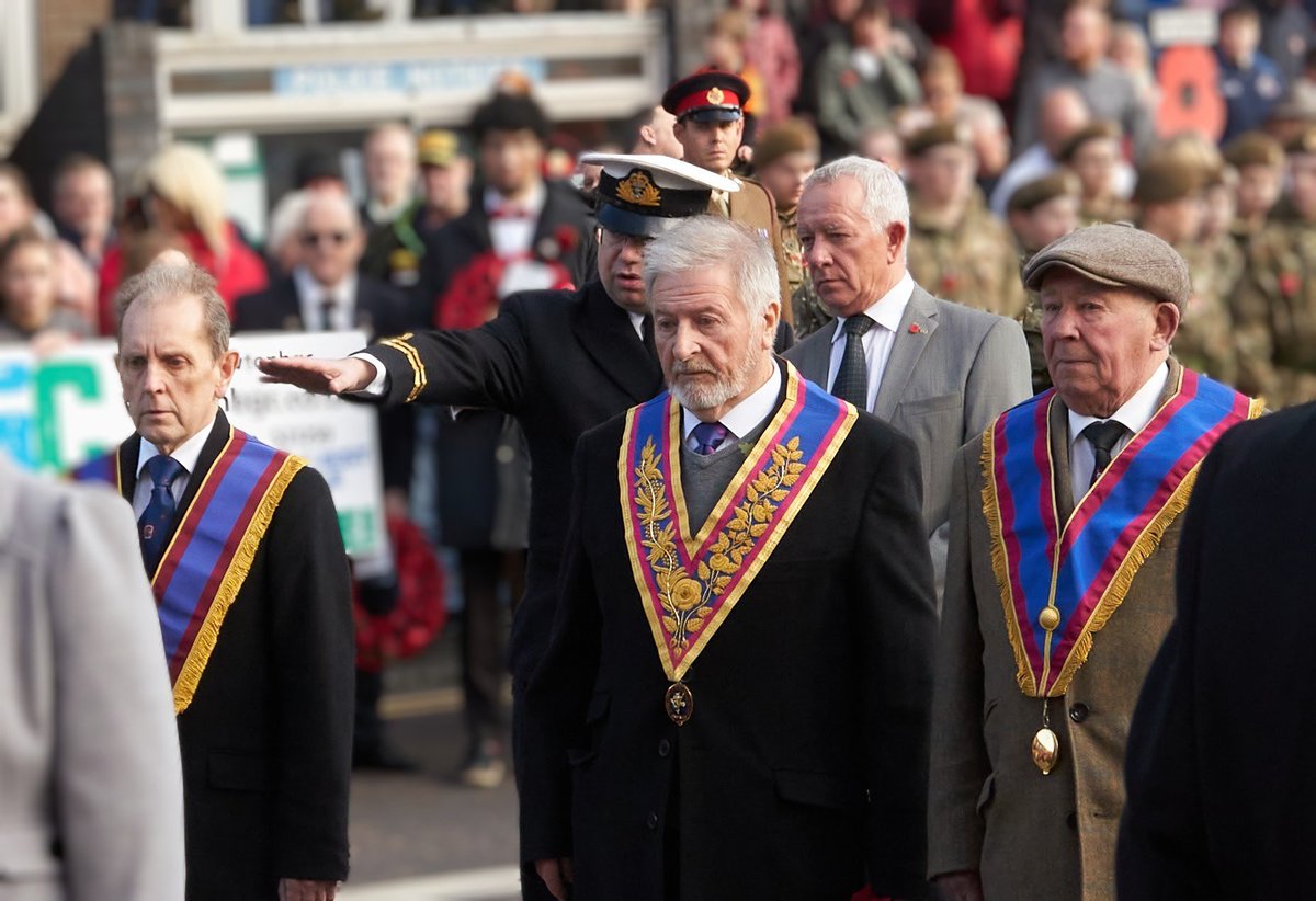 Today I attended the Remembrance Sunday Parade along with fellow brethren from Newton Mark Lodge No.1003 as we laid a wreath to honour the fallen at the War Memorial in Earlestown.