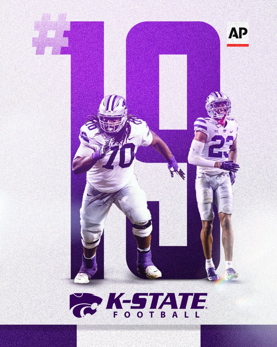 KStateFB's tweet photo. 📈📈📈

No. 19 AP Poll https://t.co/qrOmmIPtgT