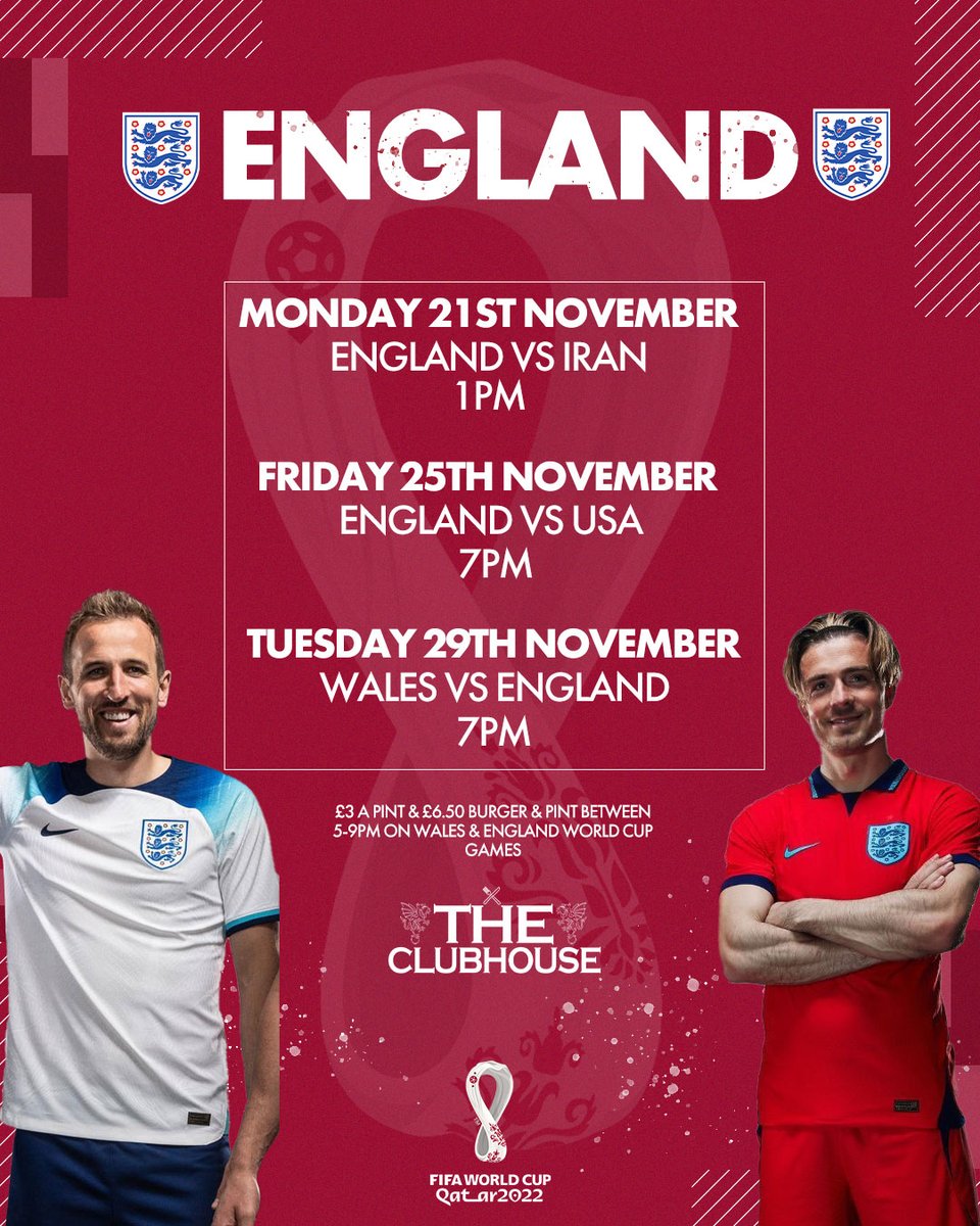 LlandudnoFC's tweet image. WORLD CUP DEAL 🍻🍔

During all Wales &amp;amp; England World Cup games shown live at The Clubhouse, between 5-9pm pints will be £3 each and we are also offering a pint and a burger for £6.50.

Grab yourself a bargain!

#llandudno #llandudnofc #worldcup #keepthefaith