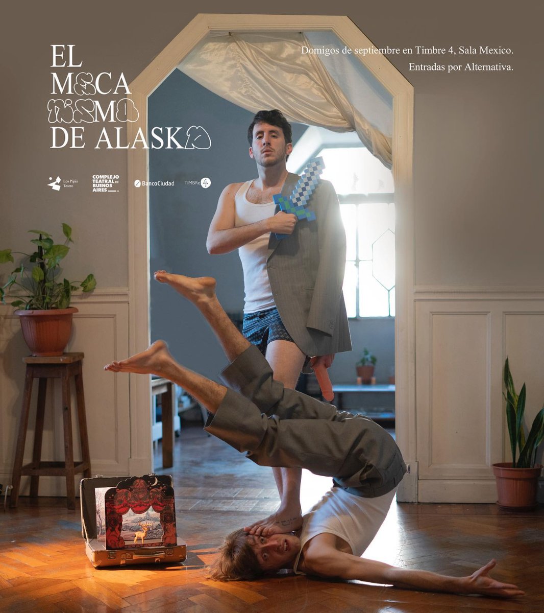 LMO TEATRO

Hoy Vemos "EL MECANISMO DE ALASKA" en Timbre 4.
Últimas Funciones. Domingos 18 hs en Timbre 4. Boedo 640.

.
.
#LMO #ViviTeatro #elmecanismodealaska @lospipisteatro @teatrotimbre4 #volveralteatro #volveradisfrutar✨