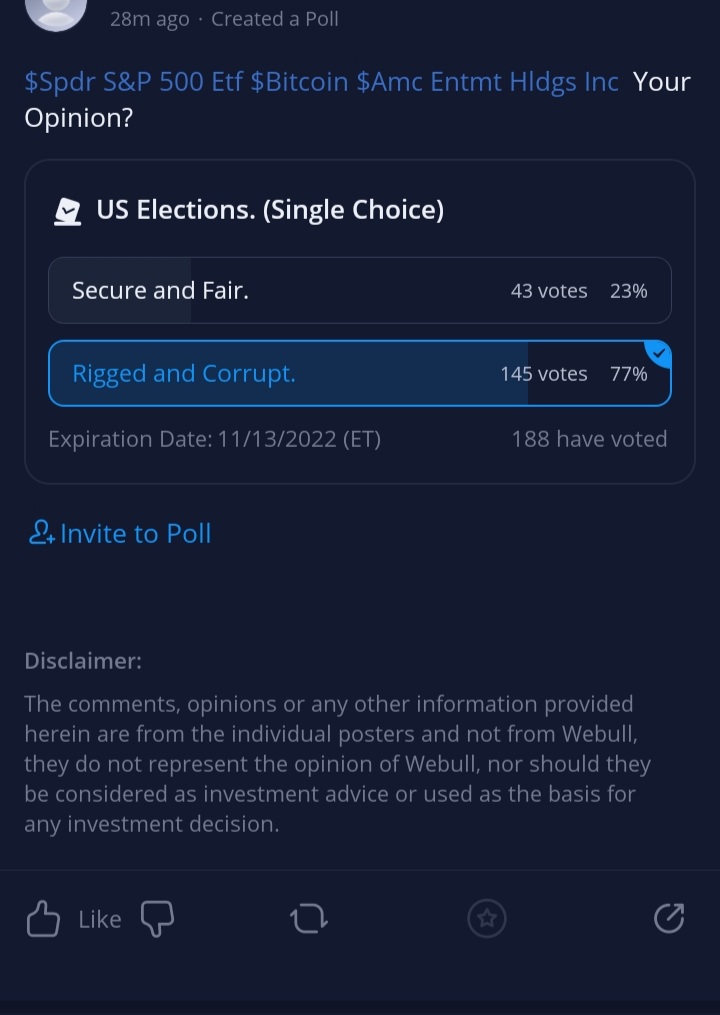 Shimmy on Twitter: "@MadeInTheUSANJ @RepMTG Outch 77% is MAGA on webull