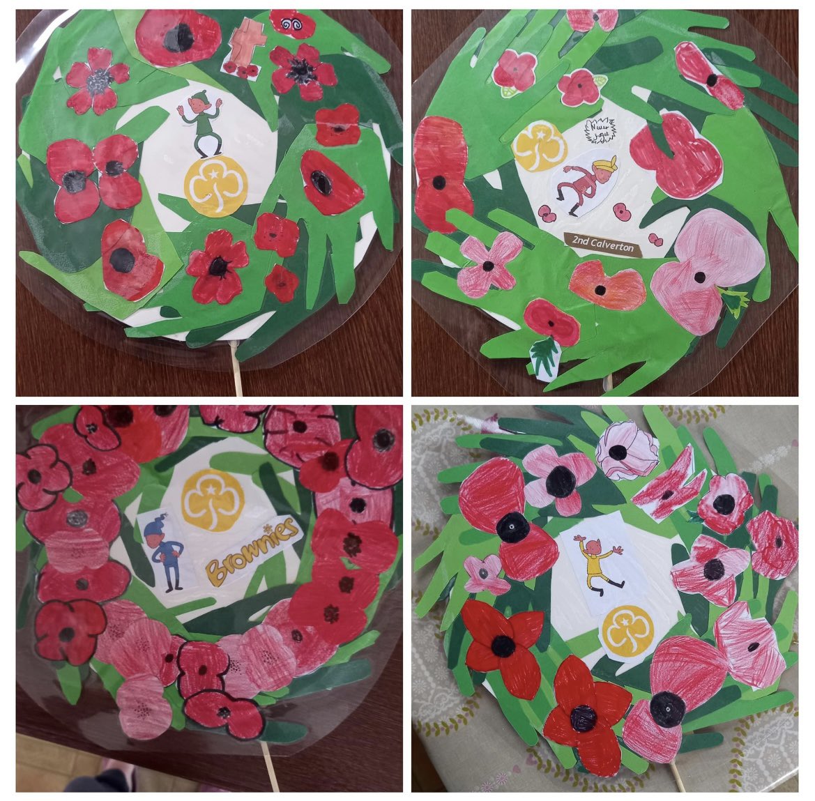 2nd Calverton Brownies have also been creative with their tributes to those who fought and died in the war 🥀 These look fantastic! 👏🏻 #teamnotts #southwelldivision