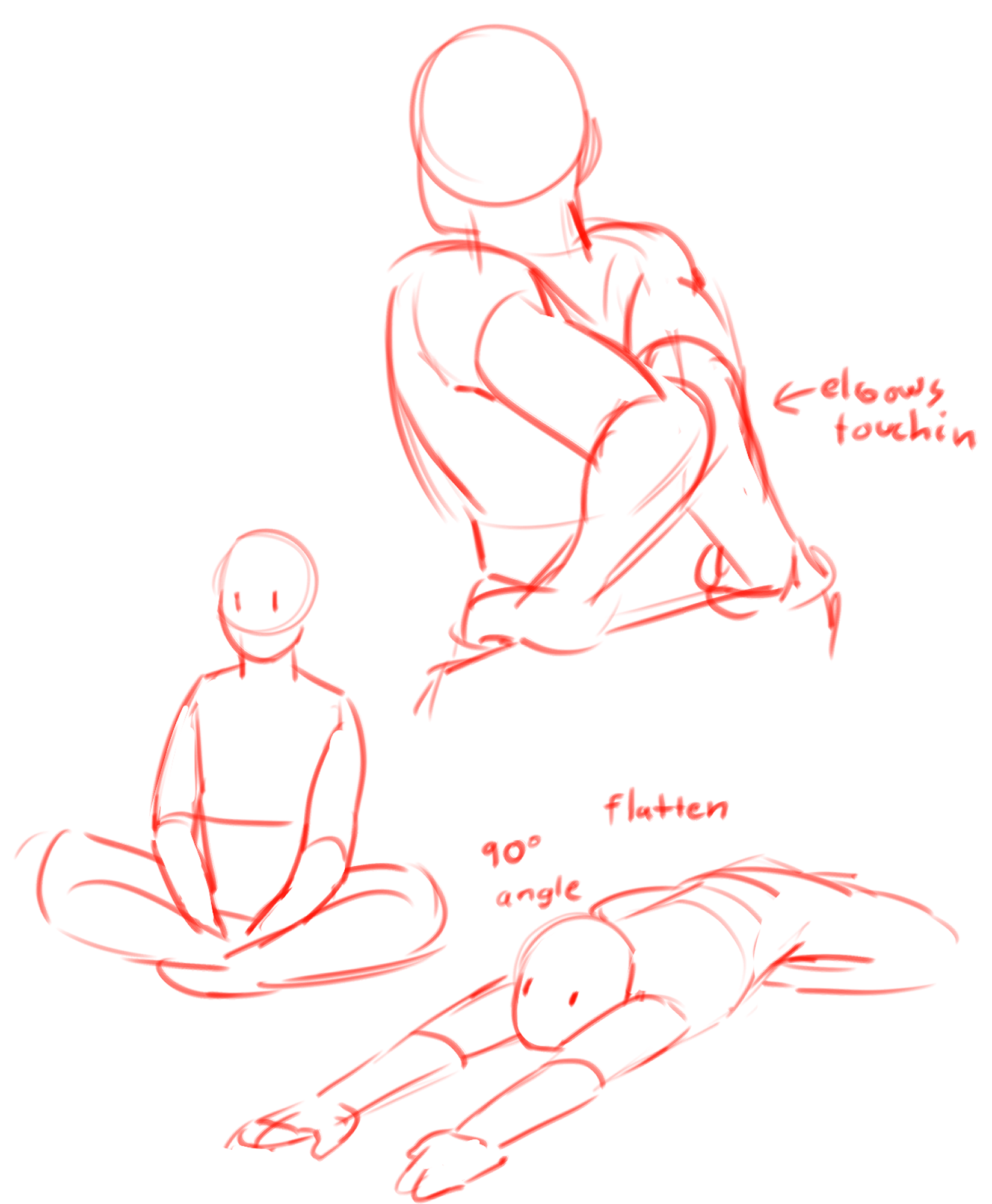 Sitting Criss Cross Drawing