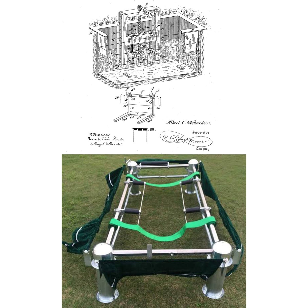 AfricanArchives's tweet photo. On this day in 1894, Albert C. Richardson patented the casket lowering device. https://t.co/EDBBCVvqvH