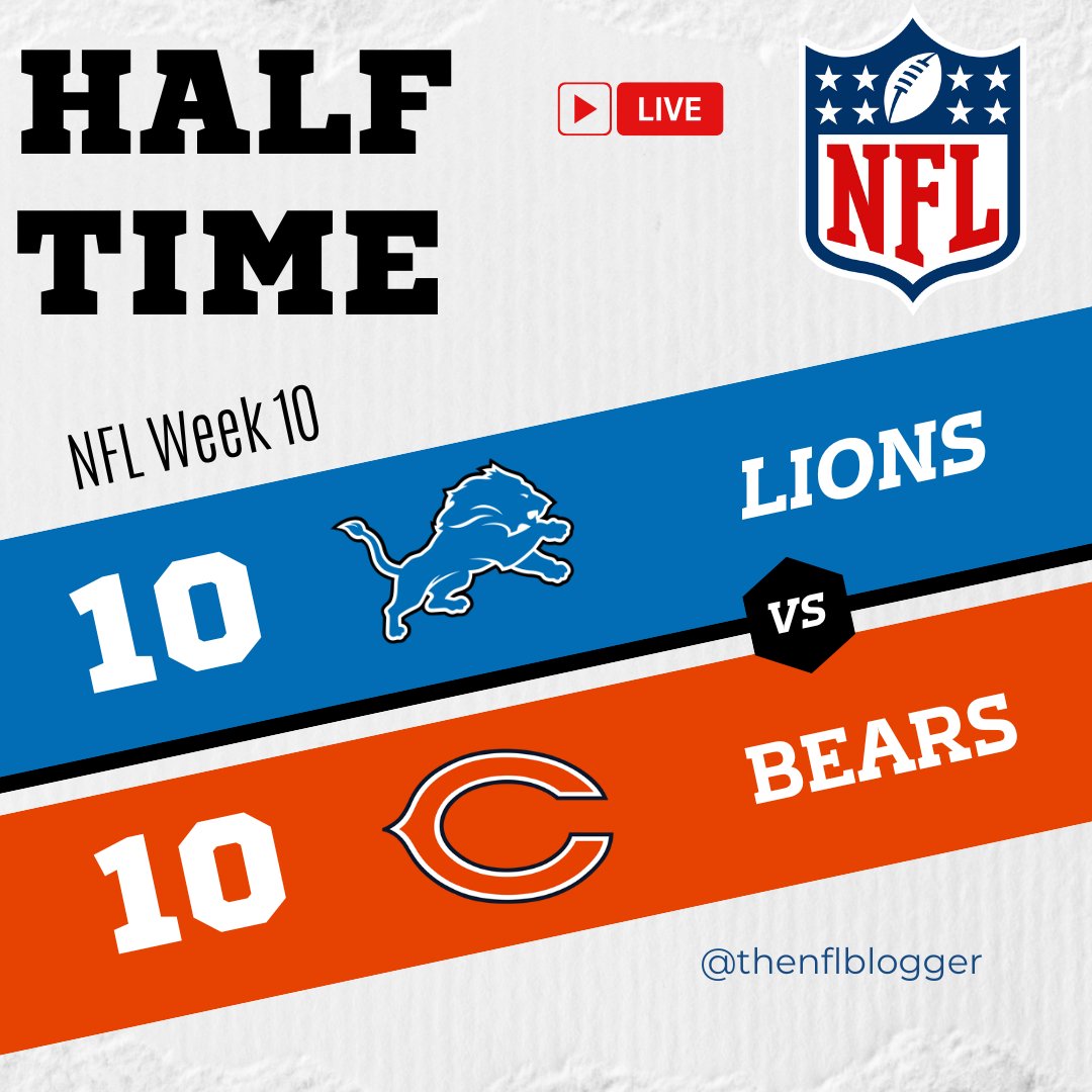 thenflblogger's tweet photo. Halftime. #DETvsCHI https://t.co/hAjO2XoiIA
