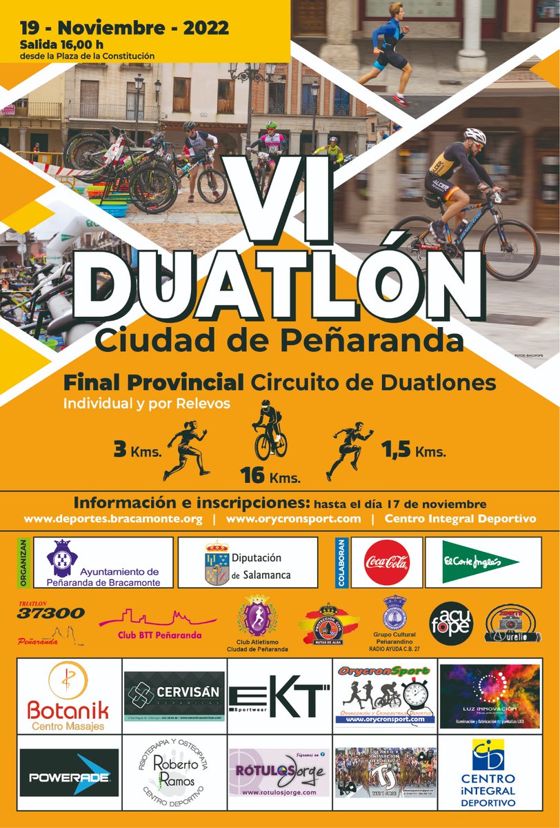 circuitodusal's tweet photo. VI Duatlón Cross “Ciudad de Peñaranda” 🏃‍♀️🚴‍♀️🏃‍♂️
Última prueba del circuito 2022 @triatlon37300 
Más información e inscripciones 👇
https://t.co/2g9Cb1ro35 https://t.co/4UGh6SW96f