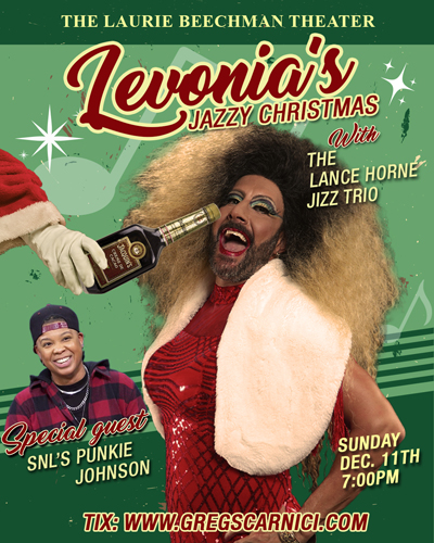 Here comes @TheLevonia's Jazzy Christmas! With <a href="/Punkiejohnson/">Punkie</a> &amp; <a href="/LanceHorne/">Lance Horne</a> helping deliver the Christmas magic! spincyclenyc.com/index.php/drag…