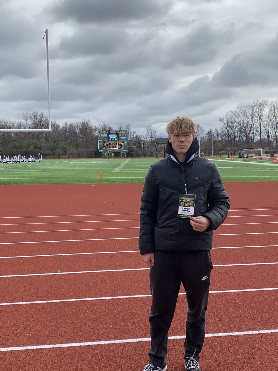 chase_vayda's tweet photo. Thank you @donmaslinski @SNCfootball for the invite can’t wait to be back on campus 
@CoachKeanePHS  @dhrecruitsfball https://t.co/olvPIwrpL8