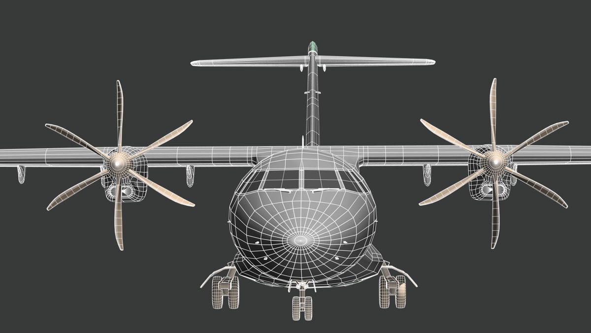 egpjet3d's tweet photo. Nuevo modelo terminado. #atr72 de #flybee Hecho en #blender3d #b3d Enlace, https://t.co/s3RQwnd387 https://t.co/KbHdZtFpkr