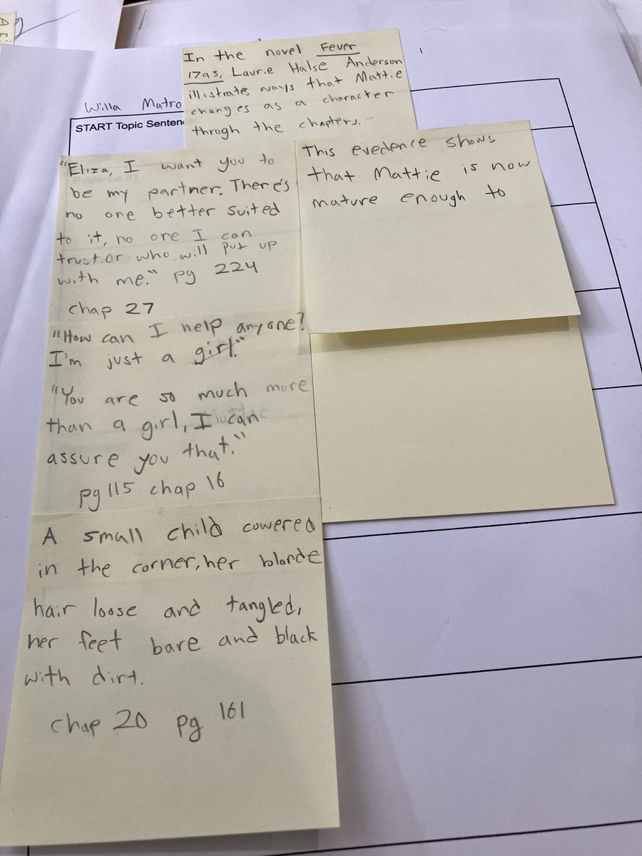 The product of rethinking how I use feedback and assessment. My sessions at #AMLE22 inspired me to change the way I incorporate feedback into the learning process. My students are having such deep literary discussions; it’s so cool.