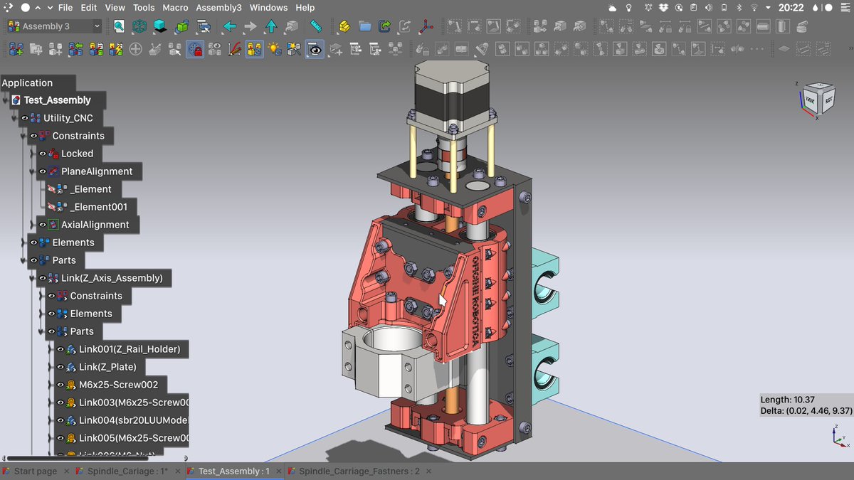 OficineRobotica's tweet photo. And a bit of a wider view. Cool screenshots courtesy of @RealThunder12 's work. Support him on patreon at https://t.co/HlxKXIHj0c
#MadeWithFreeCAD @FreeCADNews
#LinkStage3 #fc3d https://t.co/RXP87YrrWs