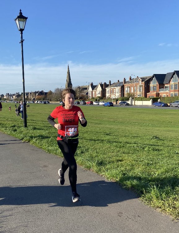 MrsFazakerley's tweet photo. Another race in the bag and a really special one this time. No PBs as it was a huge mass start of over 1200 people so super slow to begin with then the last 5k directly into the wind - just over 55 mins! 
 #remembranceday2022 #fyldecoastrunners #baxendenbugs @janette55wallis https://t.co/ucDqCRm0yF