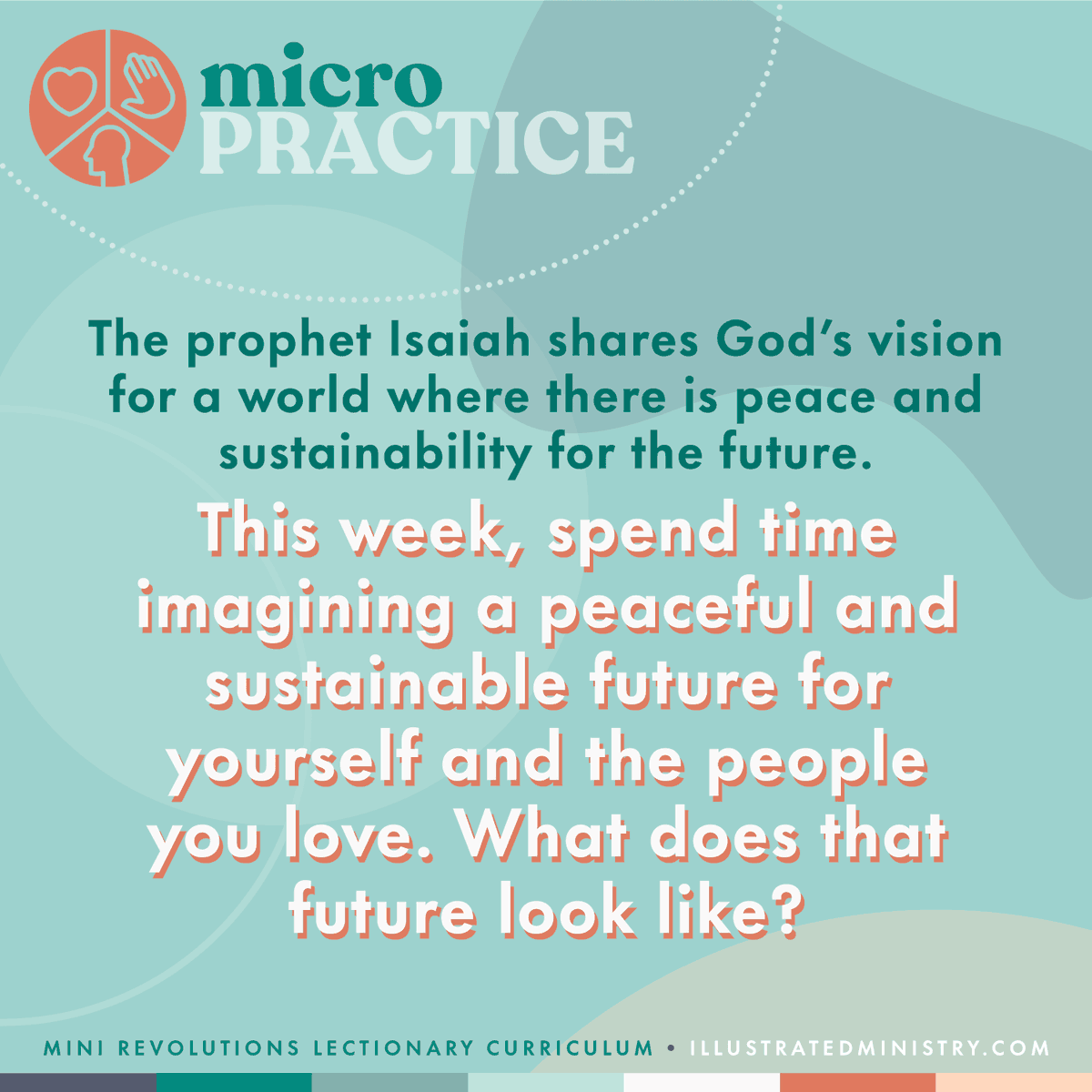 HolyCommUCity's tweet photo. HoCo Kids, a #micropractice : "The prophet Isaiah shares God's vision for a world where there is peace and sustainability for the future. This week, spend time imagining a peaceful and sustainable future for yourself and the people you love. What does that future look like?" https://t.co/prlULfiLr0