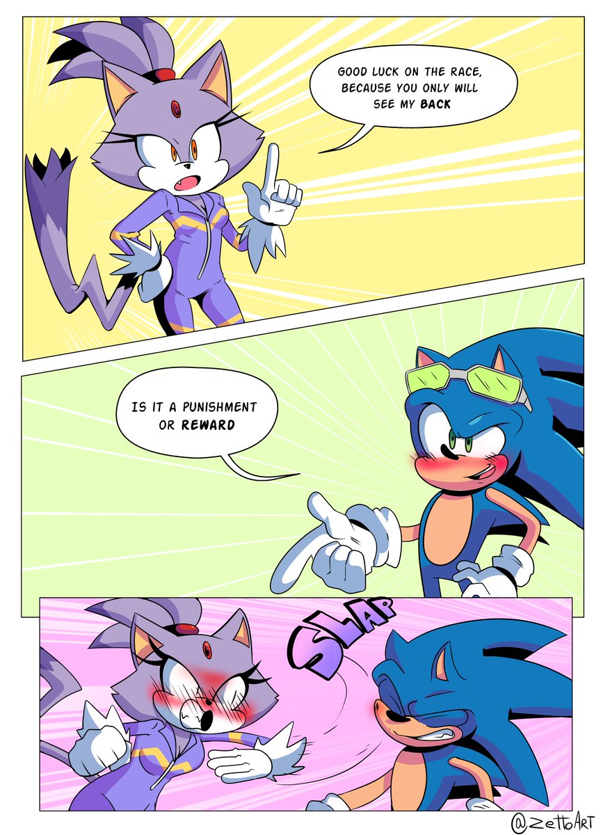 Sometimes, the thing you have in mind, SHOULD stay there, sonic.
(She slaped him so hard, that his glasses fly away, definitely don't forget to draw them or something)

#Sonicxblaze #sonaze #SonicTheHedgehog