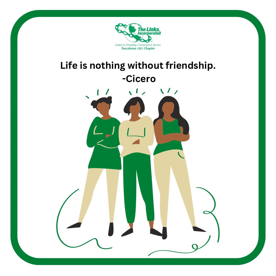 TuscAlLinksInc's tweet photo. Happy Friendship Month!
#friendship365 #salinks #collectiveexcellence #linksinc https://t.co/EsGsGwJps6