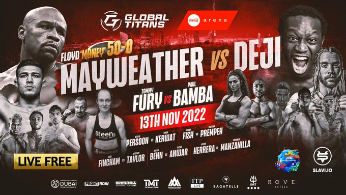 ALLBOXINGLIVES's tweet photo. Watch Floyd Mayweather vs Deji Boxing Live Streams Online Free

🔴Link1⃣ https://t.co/aDkaPaC38i

📺Link2⃣ https://t.co/aDkaPaC38i

Tommy Fury vs Paul Bamba
Bobby Fish vs Boateng Prempeh
Delfine Persoon vs Ikram Kerwat
Jack Fincham vs Anthony Taylor
Harley Benn vs Faizan Anwa https://t.co/q3n7UukvMC