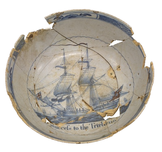 The Triphena Punch Bowl is an example of tin-glazed earthenware. This means that the materials were fired at a lower temperature and covered in a lead glaze containing tin oxide giving it an opaque look!

#571collcaremgt #tinglaze #earthenware #ceramics #punchbowl #delftware #mar