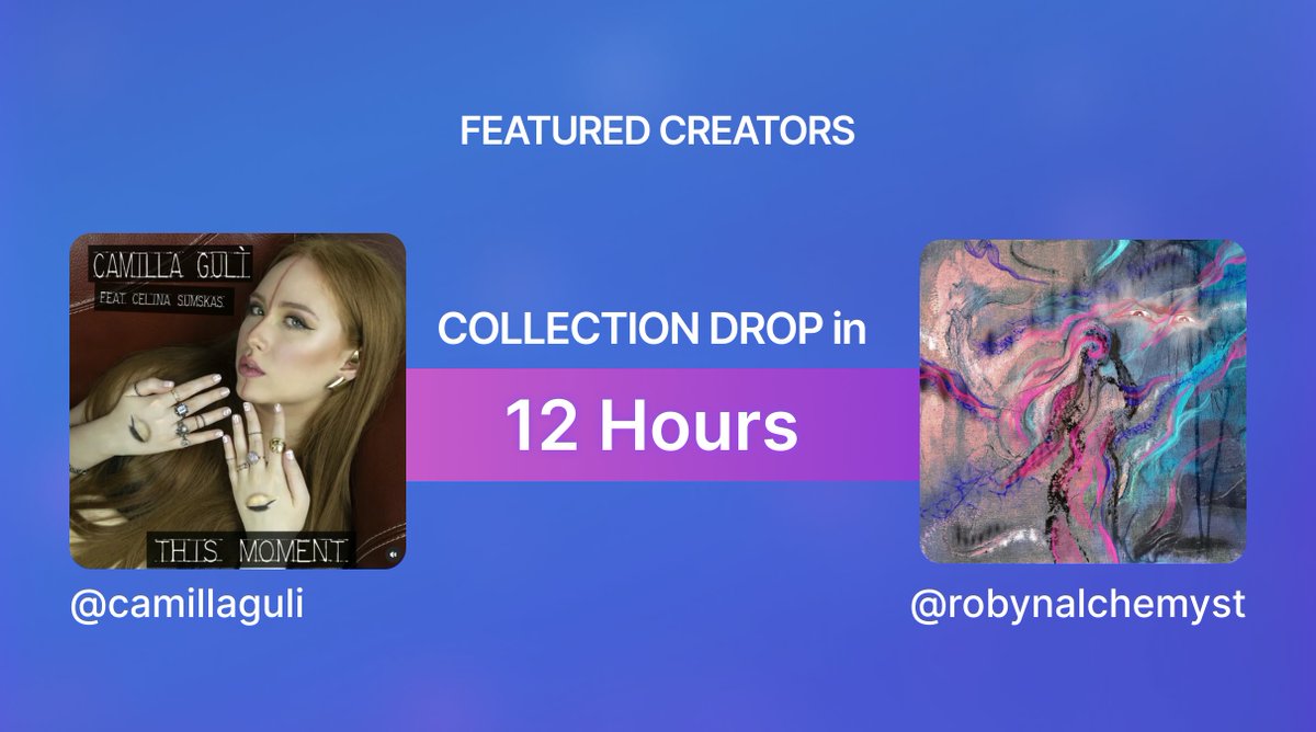 cloutdotart's tweet photo. 💥12 HOURS UNTIL THE DROP💥

One quality @rholtham56 and @camillaguli share is they both want to make the world a better place👑

Check their collection ➡️ https://t.co/piQotxSFCo https://t.co/lrWUS9WPAM
