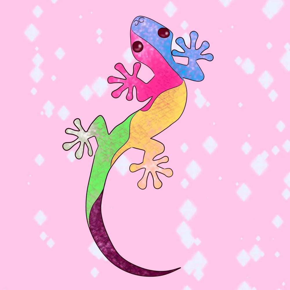 My magical girl from a fairy tale and her lizard are still looking for a new home😍 
The lizard is a gift and a magical talisman that will bring love, happiness and good luck🥰 
I really love this work and these colors❤️
Price - 0.05 ETH🔥
Link⤵️