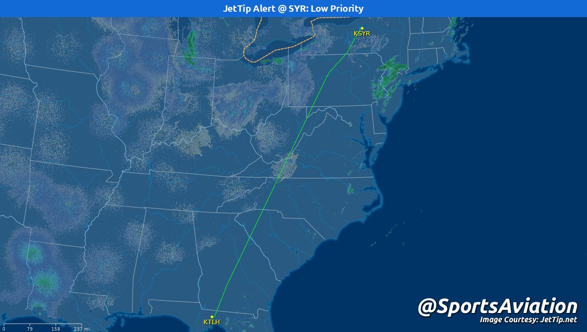 SportsAviation's tweet photo. ๐ Florida State (@FSUFootball) #Noles #FSU #GoNoles
๐ W @ Syracuse Orange #Cuse #GoCuse #FSUvsCUSE
โ๏ธ N671DN | DAL8896 | B752
๐ซ SYR - 1:14 am ET
๐ฌ TLH - 3:33 am ET
๐ก Tracking: https://t.co/CsM1TXlQCL https://t.co/aR44zDhRoS