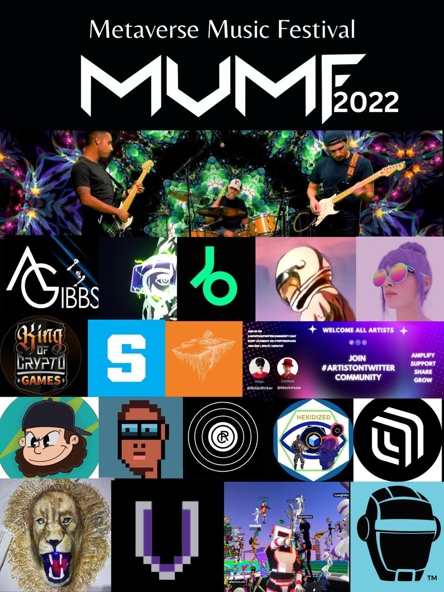 MVMFPresents's tweet photo. The Metaverse Music Festival 2022

Multiple Platforms
Multiple Artist
Building Together

Follow us closely as we start announcing the schedule of events

#MVMF #MVMF22 #MVMF2022
#WeLiveHere https://t.co/kliM6NnZNj