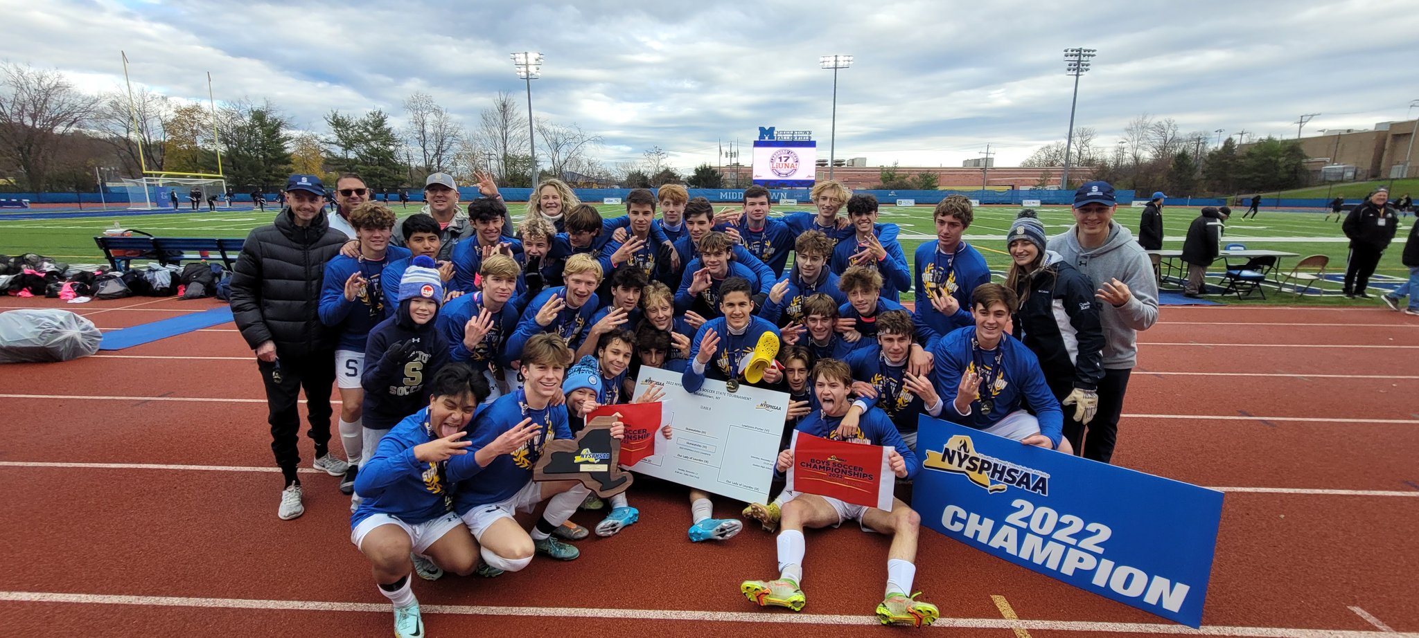 Skaneateles boys soccer captures third consecutive state title