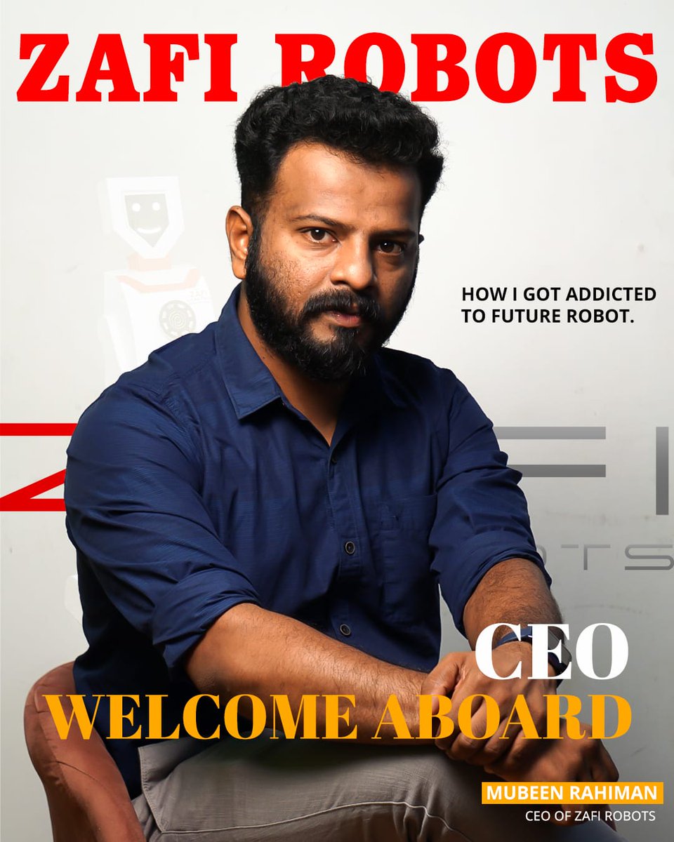 We are delighted to work with you and learn from one of the best. 🤩 #MubeenRahiman @ZafiRobots

We are glad to have a compassionate and effective leader and cannot wait to be more productive and skilled employees under your guidance.

#Zafirobots #zafirobotsisback #zafi