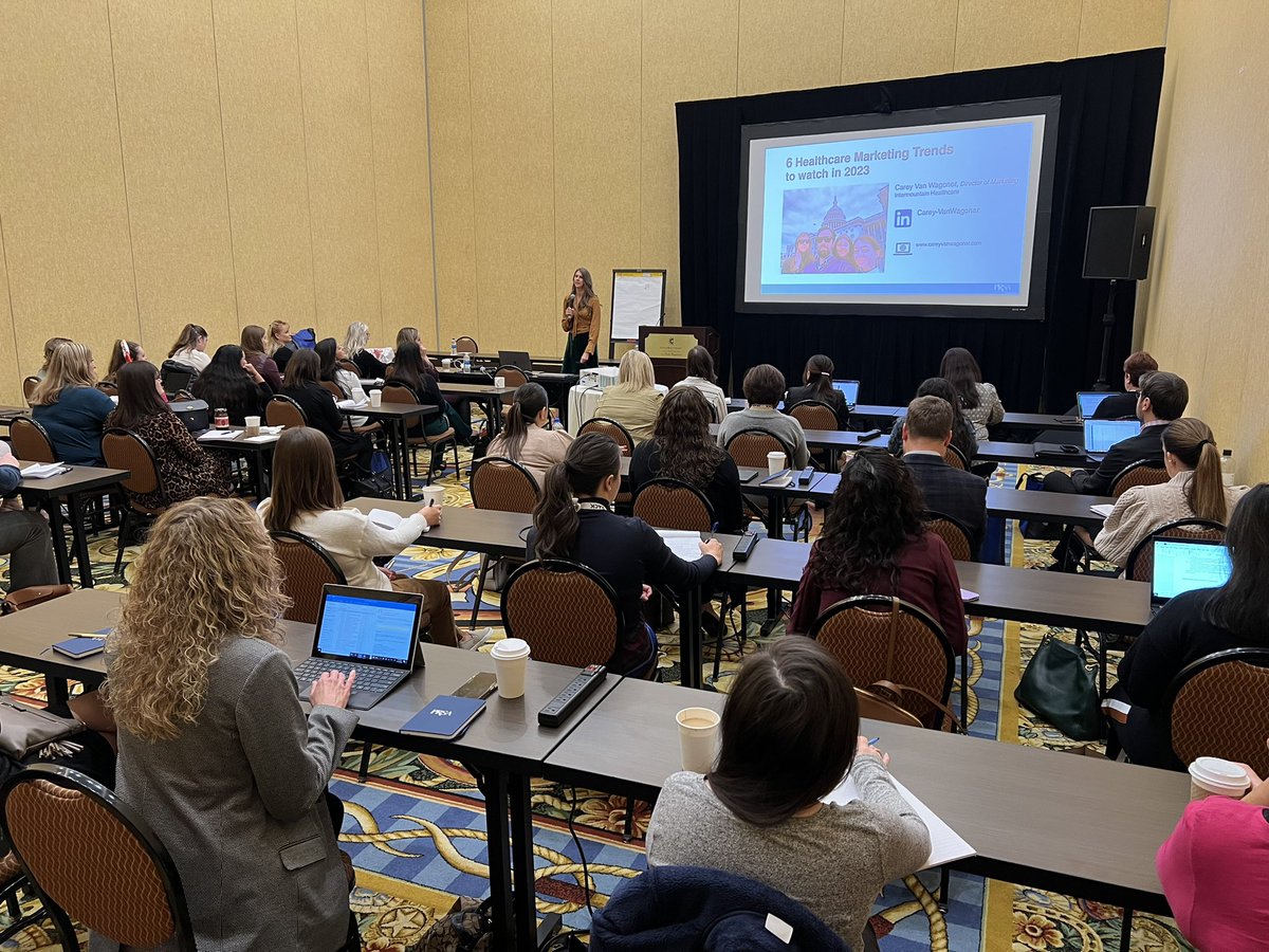 Jason M Carlton, APR (@jasonmcarlton) on Twitter photo It’s a full room as healthcare Comms/PR/Marketers learn from my colleague <a href="/careyvanwagoner/">Carey Van Wagoner</a> about marketing trends to help us plan our efforts in 2023. #prsahealthconf22 It’s a full room as healthcare Comms/PR/Marketers learn from my colleague <a href="/careyvanwagoner/">Carey Van Wagoner</a> about marketing trends to help us plan our efforts in 2023. #prsahealthconf22