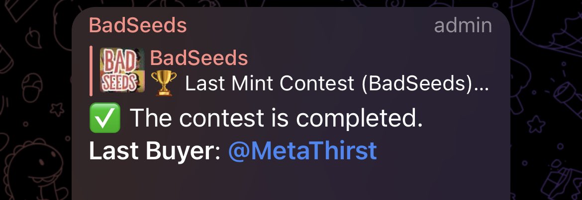 badseedsnft's tweet photo. 🏆And we have a winner. 🏆
12 $BNB on the pot https://t.co/N3UdmbpAbq