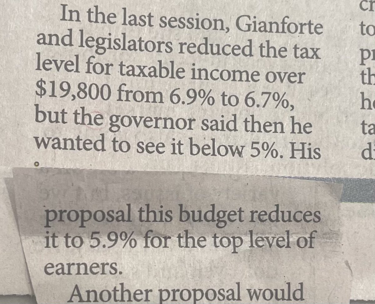 Not a blue check. Please @GovGianforte explain why the ultra wealthy pay less in taxes than those of us at 6.7%. What is the threshold for 'top level earners'? Hidden in the @bozchron - 12 November 2022. #mtpol