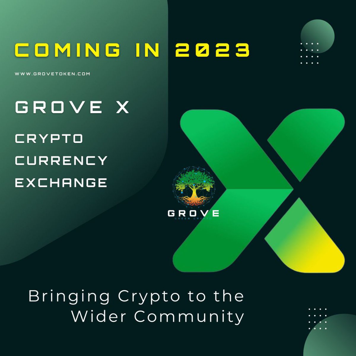 Amooor1st's tweet photo. Grove X = Grove Exchange and it will be ready in 2023 

A game changer #GroveX #GroveToken https://t.co/MODvEUB9nr
