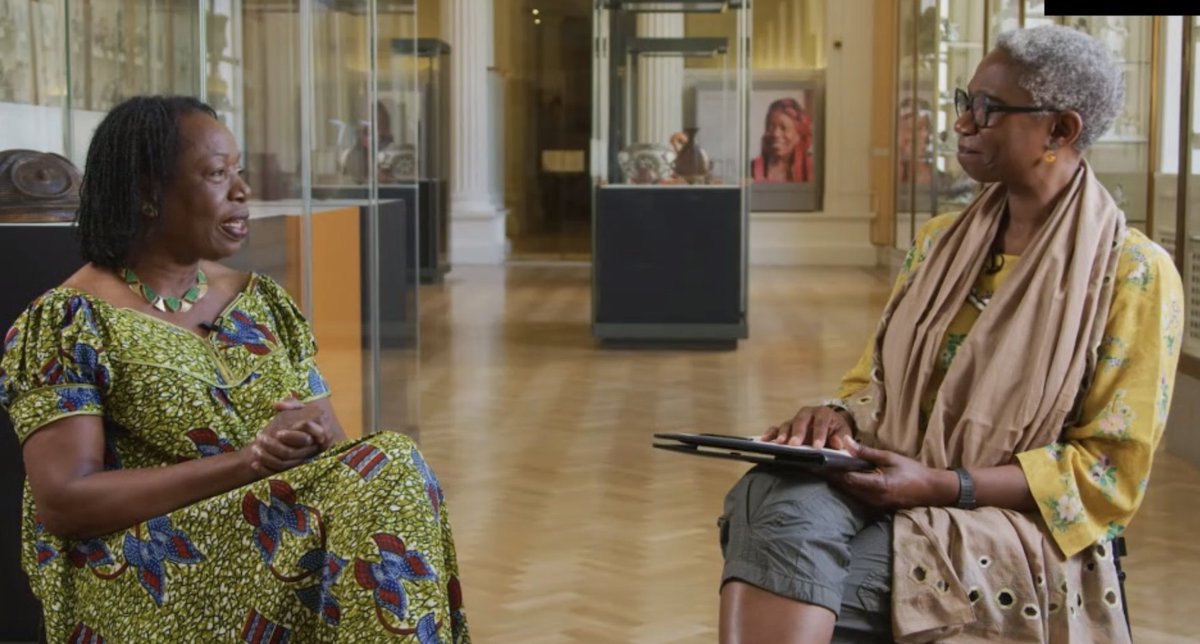 NSEAD1's tweet photo. Dame Magdalene Odundo, NSEAD patron and @InfoWylie's film premiere closes #iJADE22. Magdalene's work is incredible – her words are profound. Her understanding of #ArtEd sums up the value + importance of our subject + communities of professional practice #NSEAD 🙏 @FitzMuseum_UK https://t.co/3WcEXXFz3r