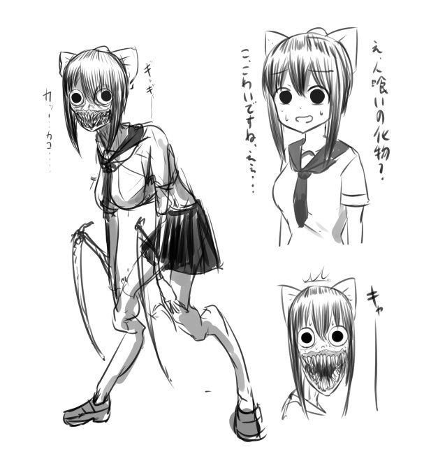 ずっと原稿で絵を上げないのもどうかと思うので昔描いてたオリキャラを描きなおしてみる。
おれが高校時代くらいに創作してた子。 