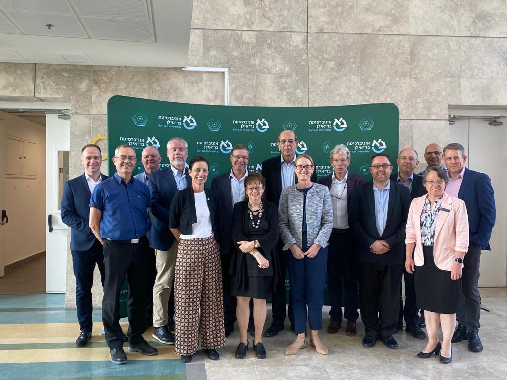 ProfBlumenstein's tweet photo. Great to meet colleagues from @ubarilan at the Ramat-Gan campus. The @uniaus delegation heard from the President @ZabanArie and various research leaders about topics ranging from Nano and Energy to Cyber Security. https://t.co/LYuwgBRwR8