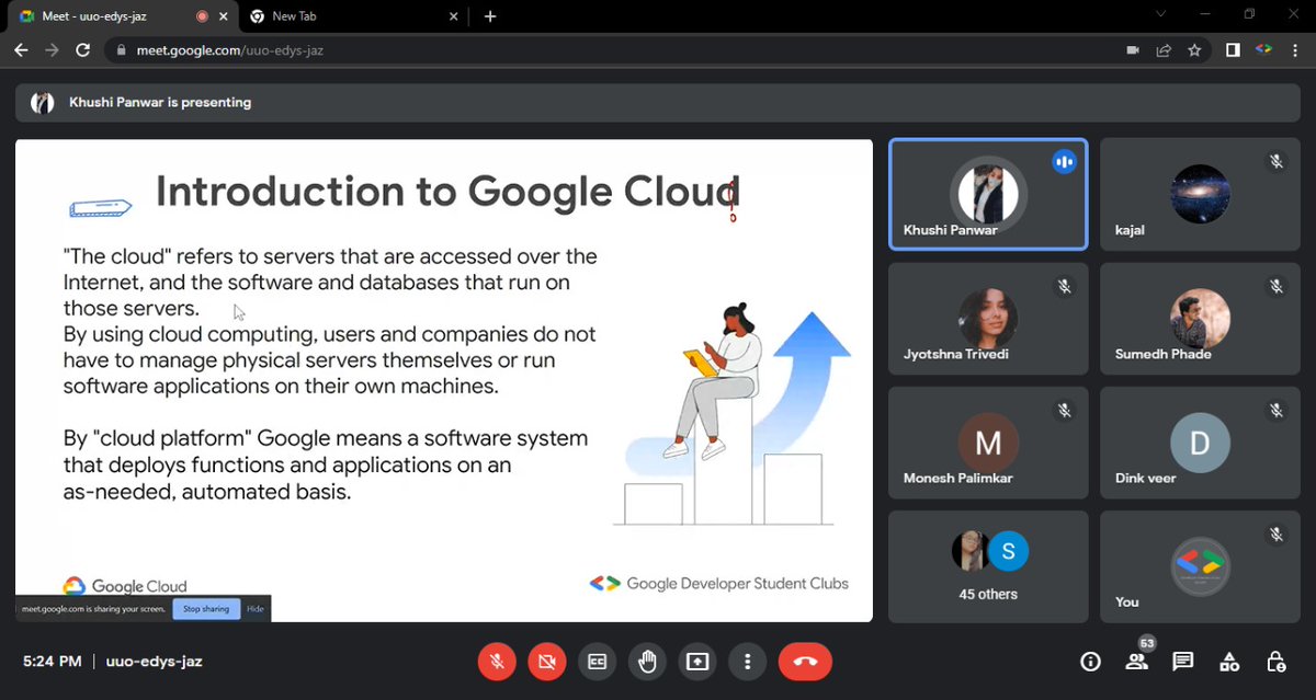 gdsc_srcasw's tweet image. GCCP Session-1 Done ✅✨

Thanks to our Lead @anjali_kundliya and Facilitator @SmileWithKhushi for organizing this one💥🔥

#gdsc #gdscsrcasw #community #googlecloud #sessions #gccp #developerstudentclubs
